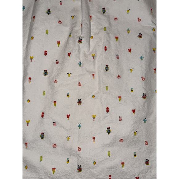 Disney button down cactus Dress Women Small White Camera Ice Cream Mickey Mouse - Picture 7 of 10